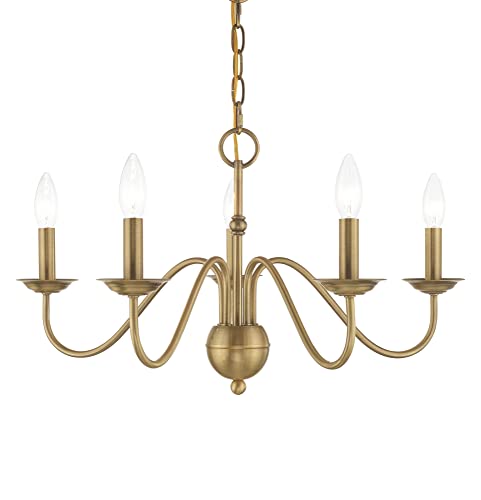 Livex Lighting 5 Lt Antique Brass Chandelier