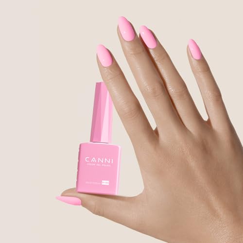 Image of CANNI Baby Pink Gel Nail Polish, 1Pcs Nude Pink Gel Polish Light Nude Color Soak Off U V Nail Manicure Salon DIY at Home