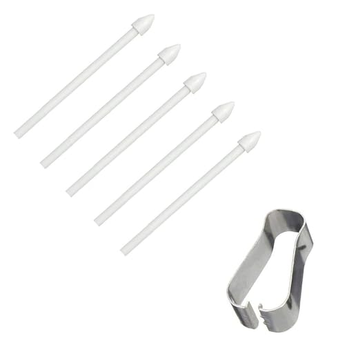 DaiUni Puntas de Repuesto para Samsung Galaxy Tab S8+ Plus/Tab S8 Ultra/Tab S7 / S7+ Plus / S7 FE/Tab S6 / S6 5G / S6 Lite Lápiz óptico de Pantalla táctil S Consejos con Herramienta, 5 pcs (Blanco).