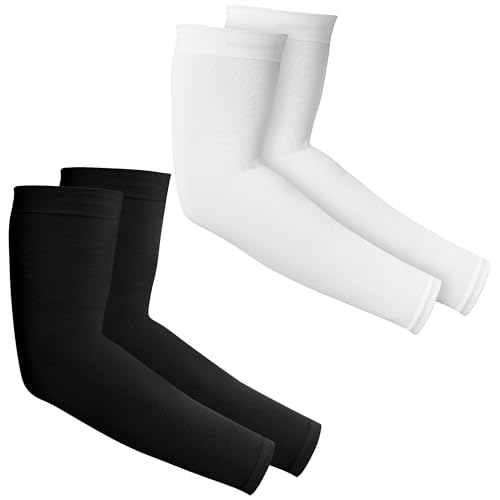 Image of Tough Outdoors UV Arm Sleeves for Men Women - Sun Protection Sleeves - Compression Golf Baseball Cooling Tattoo Arm Sleeve