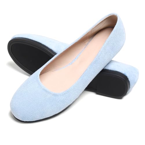 Image of Dear Time Women's Flats Comfortable Slip On Ballet Flats Soft Solid Casual Shoes
