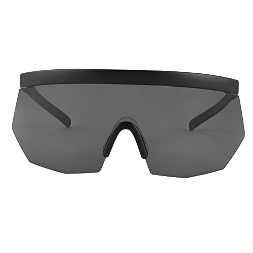 FEISEDY Oversized Flat Top Shield Glasses Mirrored Lens Semi Rimless Style Sun Visors Sunglasses B27272