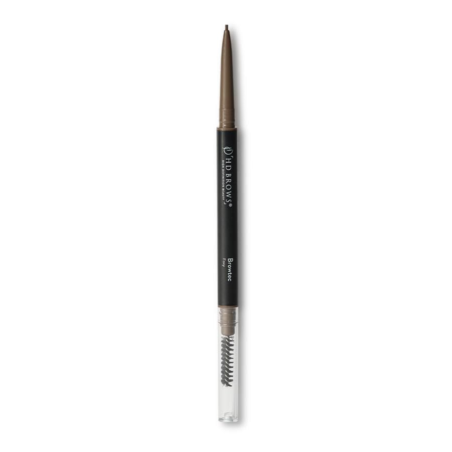 Browtec 1mm Ultra-Fine Eyebrow Pencil, New & Improved Ultra-Fine 1mm Tip, Duel-Ended Pencil and Spoolie, Waterproof, Smudgeproof, Long-Lasting, Foxy (Brown)