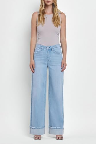 Flying Monkey - Super High Rise Cuffed Baggy Wide Jeans - F57963