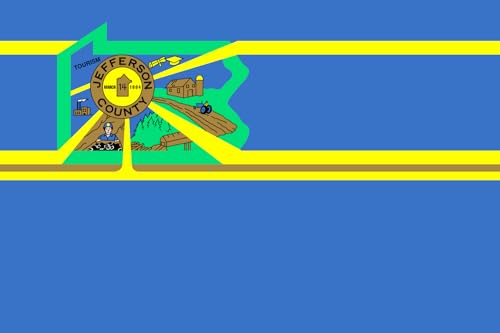 Drapeau de Jefferson County Pennsylvanie grand format pour mât extérieur - 2