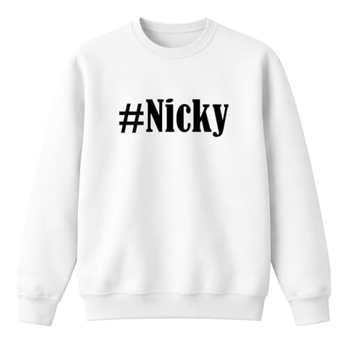 Sweat-shirt Hashtag Nicky bleu une idée cadeau idéale pour toute la famille