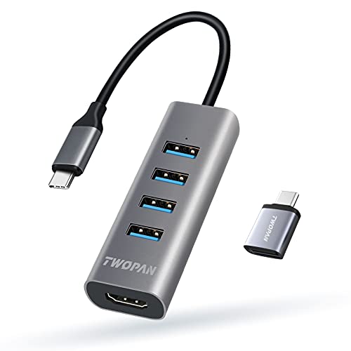 TWOPAN USB C Hub HDMI 4K 60HzΓ£β¬ΒCombo PackΓ£β¬β, 5-in-1 USB to USB Port Hub Multiport Adapter, USB Splitter for Laptop, iMac 24 inch 2021, MacBook Pro/Air, iPad Pro, Chromebook, Pixelbook, Yoga, XPS TWOPAN USB C Hub HDMI 4K 60HzΓ£β¬ΒCombo PackΓ£β¬β, 5-in-1 USB to USB Port Hub Multiport Adapter, USB Splitter for Laptop, iMac 24 inch 2021, MacBook Pro/Air, iPad Pro, Chromebook, Pixelbook, Yoga, XPS