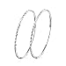 925 Sterling Silver Hoops T400 Diamond-Cut Round Circle Hoop Earrings Small and Large 25 35 45 55 65 mm Gift
