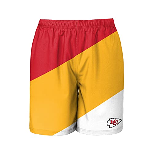 FOCO Kansas City Chiefs NFL Mens Colorblock Double Down Liner Training Shorts - XXL