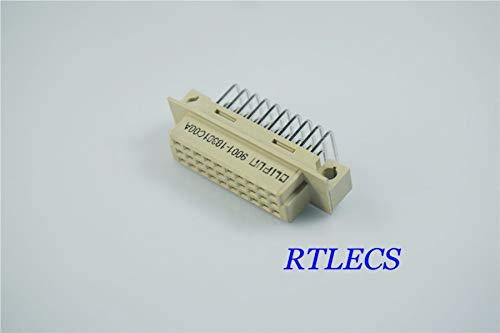 Gimax 100pcs DIN 41612 Connector 3 Rows 30 Positions Din Female Sockets Receptacle Right Angle Through Hole 3x10 30 Pin Pitch 2.54mm