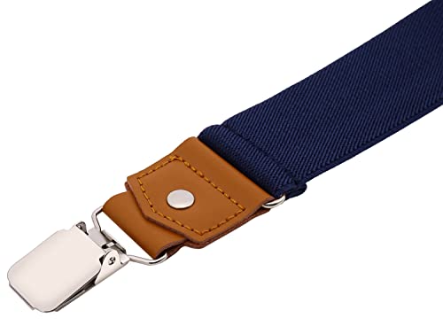 Image of Suspenders for Men Y Back Adjustable Elastic with Strong Clips 47 Inches