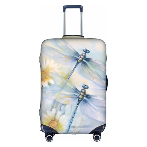 Dragonfly Printed Luggage Cover Elastic, Washable, Universal Fit 18-32 Inch Travel Suitcase Cover Easy To Identify
