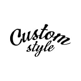 MAGICAL STORE 【全20色】Custom Style カスタムスタイル カッティングステッカー｜カーステッカー｜バイクステッカー｜車用・バイク用・耐水耐候タイプ (ブラック, Mサイズ：縦7cm×横13cm)