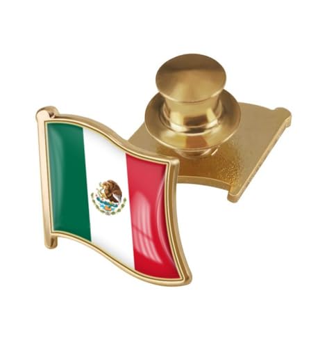 Image of vmcoatdu Country Flag Backs Locking Pin Keepers Locking Clasp Pin Badge International Travel Brooch Metal Alloy Souvenir Pin 0.75x0.7 Inch Small Pin
