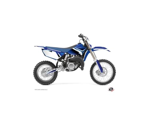Kit deco moto cross Yamaha 85 YZ bleu resistant aux chocs sur circuit