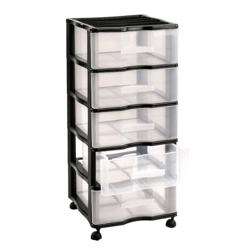 Cajonera plastica con 5 cajones y ruedas
