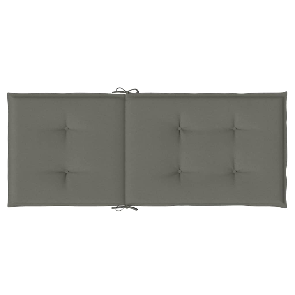 ShGaxin Cojines para Silla Respaldo Alto 4 uds Tela Gris Oscuro Melange, Cojines para Butacas De Jardin, Cojines Sillas Cocina, Cojines para Sillas De Terraza, Cojin Silla Exterior - 4002416