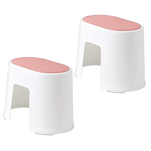IWOWHERO Toilet Stepping Stool Plastic Foot Stool Set Nonslip Bathroom Sturdy and Durable