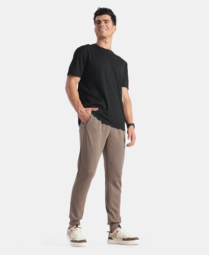 Image of Jockey AM05 Men Super Combed Cotton Rich Pique Slim Fit Jogger with Zipper Pockets