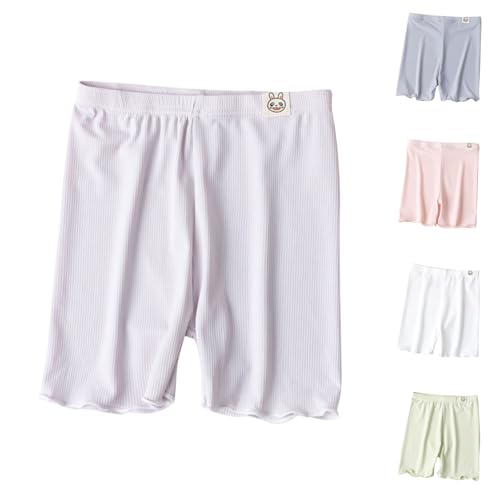 Toddler Girls Ice Silk Shorts Cute Print Casual Kids Elastic Waist Loose Summer Shorts for 2-13 Years2