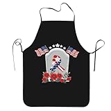 Peace Officers Memorial Day Gravestone Stain-Resistant Tie Apron, Waterproof Adjustable Kitchen Apron for Cooking, Baking, Gardening & Crafts for Men & Women 20.5"x28.4"