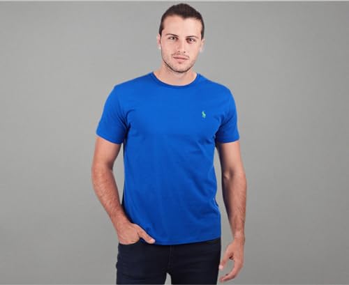 Image of Polo Ralph Lauren Mens Crew Neck T-shirt (Large, Pac Royal Blue)