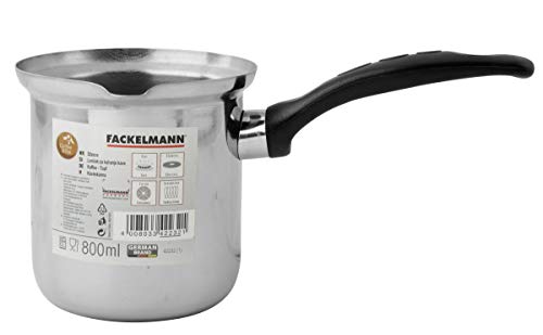 FACKELMANN coffee and milk pot 800 ml, stainless steel, black/silver, diameter approx. 9cm, 0.8 Litres - Image 2