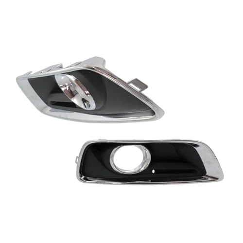 EIOFEVY Set of 2 Left Light Cover + Right Fog Light Lamp Hand Black Chrome 14485459 GM1039136 14503522 GM1038136 20768846