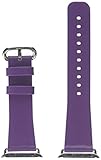 J&D Tech Modern Series Leather Strap Replacement Wrist Band with Metal Clasp Adapter for Apple Watch Series 1 and Series 2 - 38mm, Purple