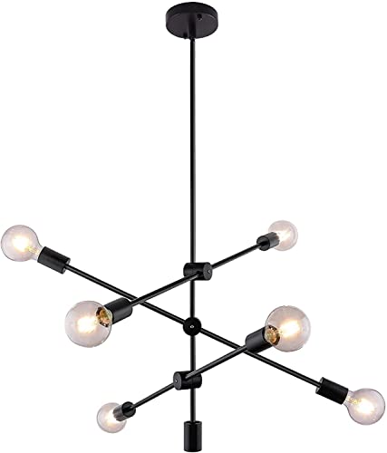 Chandelier de hierro forjado LED minimalista para lámpara de estudio 2