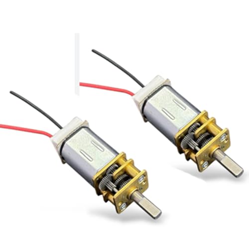 Image of N20 Micro Metal Gear Motor DC 3.7V-6V, 30:1 Gearbox, 100 RPM High Torque Mini Motor for RC Car, Smart Robot, DIY Robotics & Automation Projects (Pack of 2)
