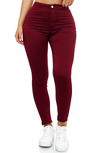 Elara Damen Jeans High Waist Slim Fit Chunkyrayan JS710-13 Wine 40 (L) Elara Damen Jeans High Waist Slim Fit Chunkyrayan JS710-13 Wine 40 (L)