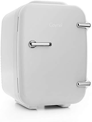 CAYNEL Mini Fridge Cooler and Warmer, (4Liter / 6Can) Portable Compact Personal Fridge, AC/DC Thermoelectric System, 100% Freon-Free Eco Friendly for Home, Office and Car