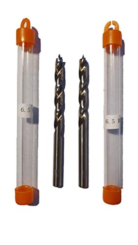 jjw-germany 2 St. HSS-G Präzisions Holzbohrer Spiralbohrer (D= 6,5 mm) mit Zentrierspitze