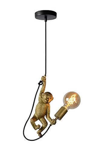 Lucide EXTRAVAGANZA CHIMP - lampy wiszące - Ø 18 cm - 1 x E27 - czarne