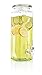 Mary´s Kitchen Tools Eckiger Getränkespender 2,5 Liter aus Glas | mit Zapfhahn | Retro Wasserspender | Limonadenspender | Saftspender | Bowle | Dispenser (2,5 Liter)