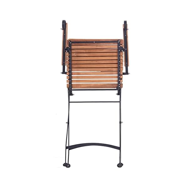 OUTLIV. Lindau Biergartensessel-Set Stahl Teak