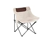 屋外用折りたたみ式ムーンチェア キャンプ用 ピクニック用 ダイニングチェア 釣り用 椅子 ツール ポータブル(Off white)