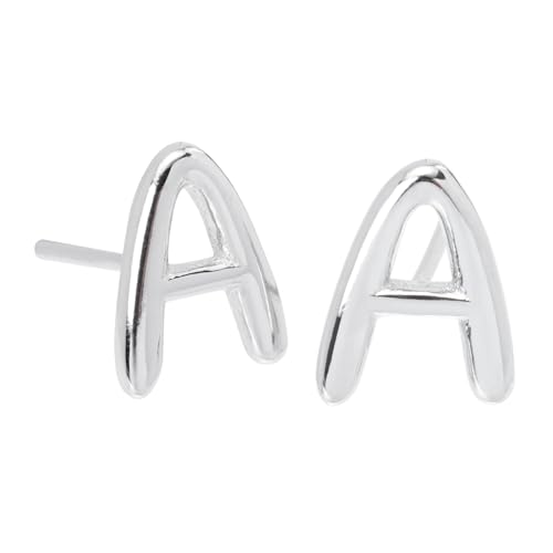Unique initial earring pour oreille percée en argent véritable
