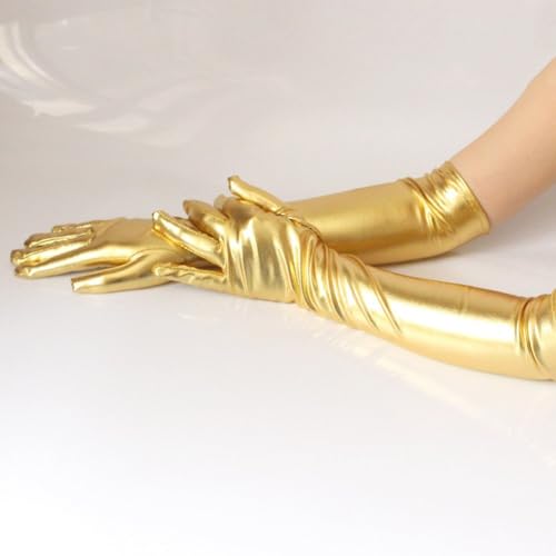 Long Patent Gloves Evening Party Gloves Elegant Satin Mittens for Wedding Holiday Party Events Activities Dress Cosplay Decoration3