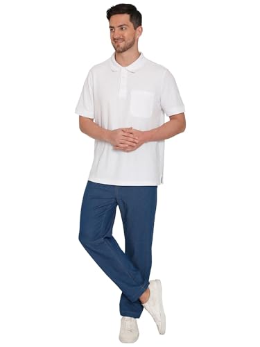 Men's Casual Elastic Waist Pull on Jeans in Denim & Twill3