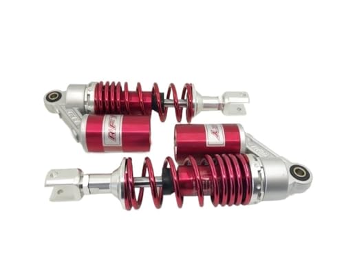 Amortisseur de moto arrière 295mm universel de suspension en rouge et argent, 2 pièces
