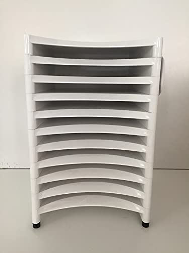 Porte-CD blanc Quali pour 10 disques compacts et rangement de bureau