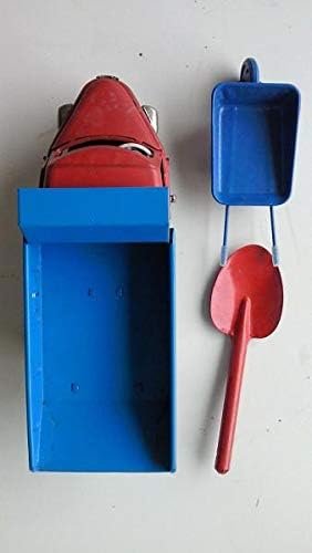 マルサン【ジャイアント三輪ダンプ トラック 水色/赤】ブリキ自動車TIN