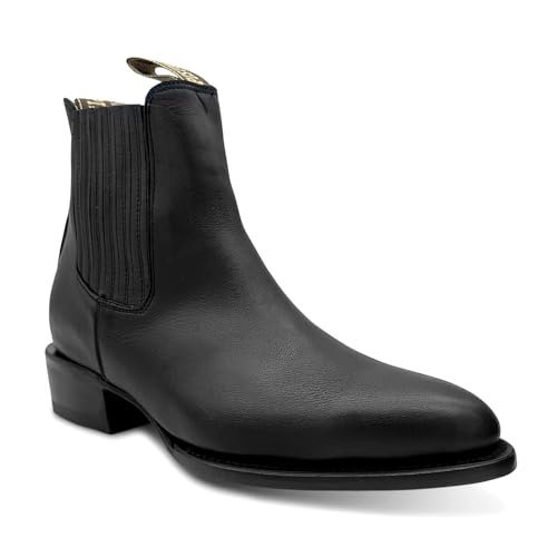 Men’s J Toe Leather Brown Ankle Cowboy Boot