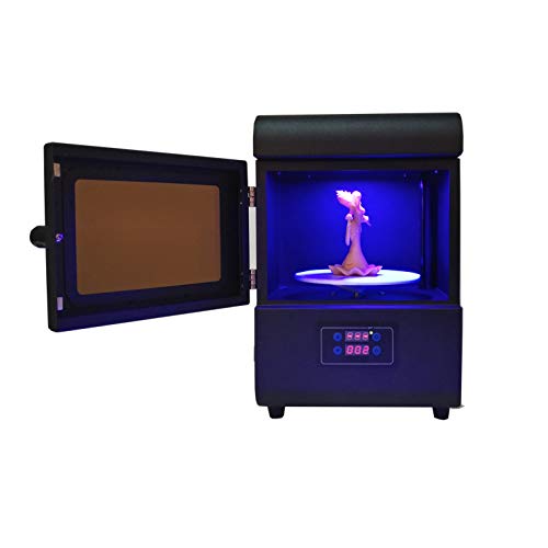 UV Curing Cabinet UV Curing Box for 3D Printing After Treat of LCD SLA DLP 405nm UV Resin 3D Printer Curing 3D Printed Models Printed from anycubic epax formlabs form1 phton