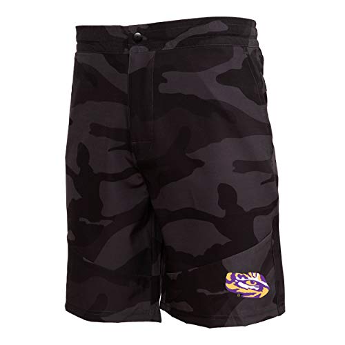 FOCO LSU Tigers NCAA Mens Nightcap Camo Walking Shorts - L