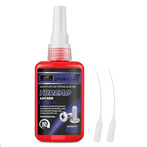 BERIOVE Blue Thread Locker 243 : Threadlocker Metal Glue for Bolts, Nuts, Fasteners Medium Strength Screw - Prevent Loosening Corrosion 50g