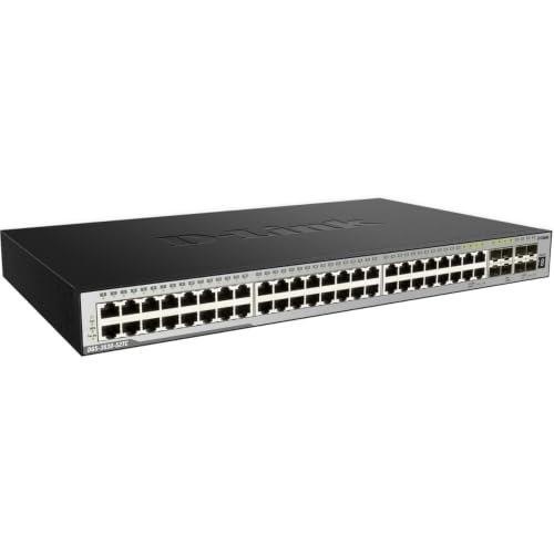 Image of D-Link 28-Port PoE Gigabit Smart Managed Ethernet Switch (370W) | 44 GbE PoE + 4 SFP Combo PoE + 4 10G SFP+ Ports | L3 | 6kV Surge Protection (DGS-3630-52PC /SI)