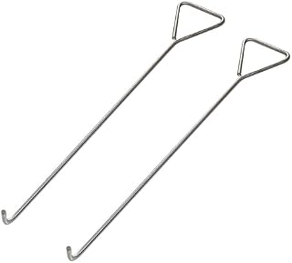 Stainless Steel Manhole Cover Lifter Hook - 2pcs Garden Tool for Easy Lid Removal, 70cm Street Water Meter Cover Puller, Durable & Handy Manhole Hook